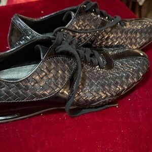 Cole Haan Black Woven Leather Women's Sneakers